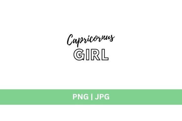 Capricornus Girl Graphic: A Modern Design Asset