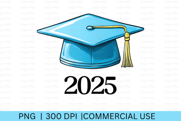 Celebrate Milestones with Modern 2025 Graduation Cap Clipart
