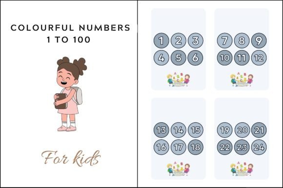 Colourful Numbers 1 to 100: A Vibrant Design Asset