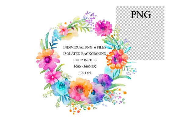 Elevate Your Designs with Watercolor Flowers Sublimation, PNG