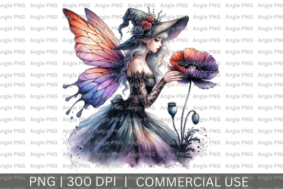Gothic Garden Fairy PNG Clipart