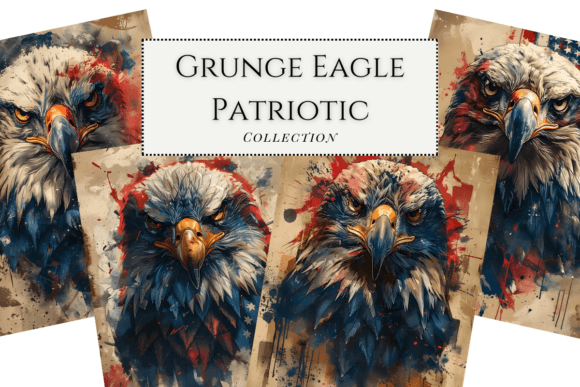 Patriotic Eagle Grunge Backgrounds for Bold Design